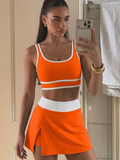 Orange Swim Skort Set