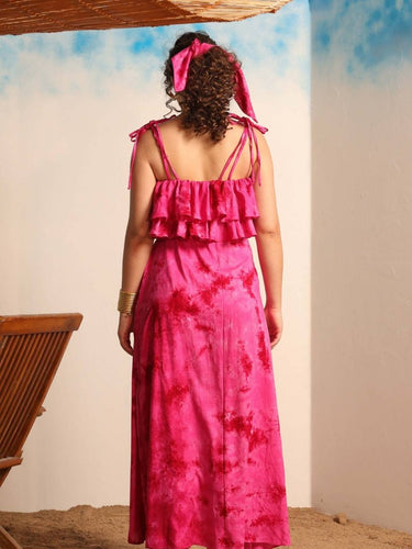 Pink Hue Beachwear Dress - AOBABEACHWEAR