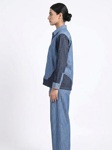 Women Denim Abstract Shirt