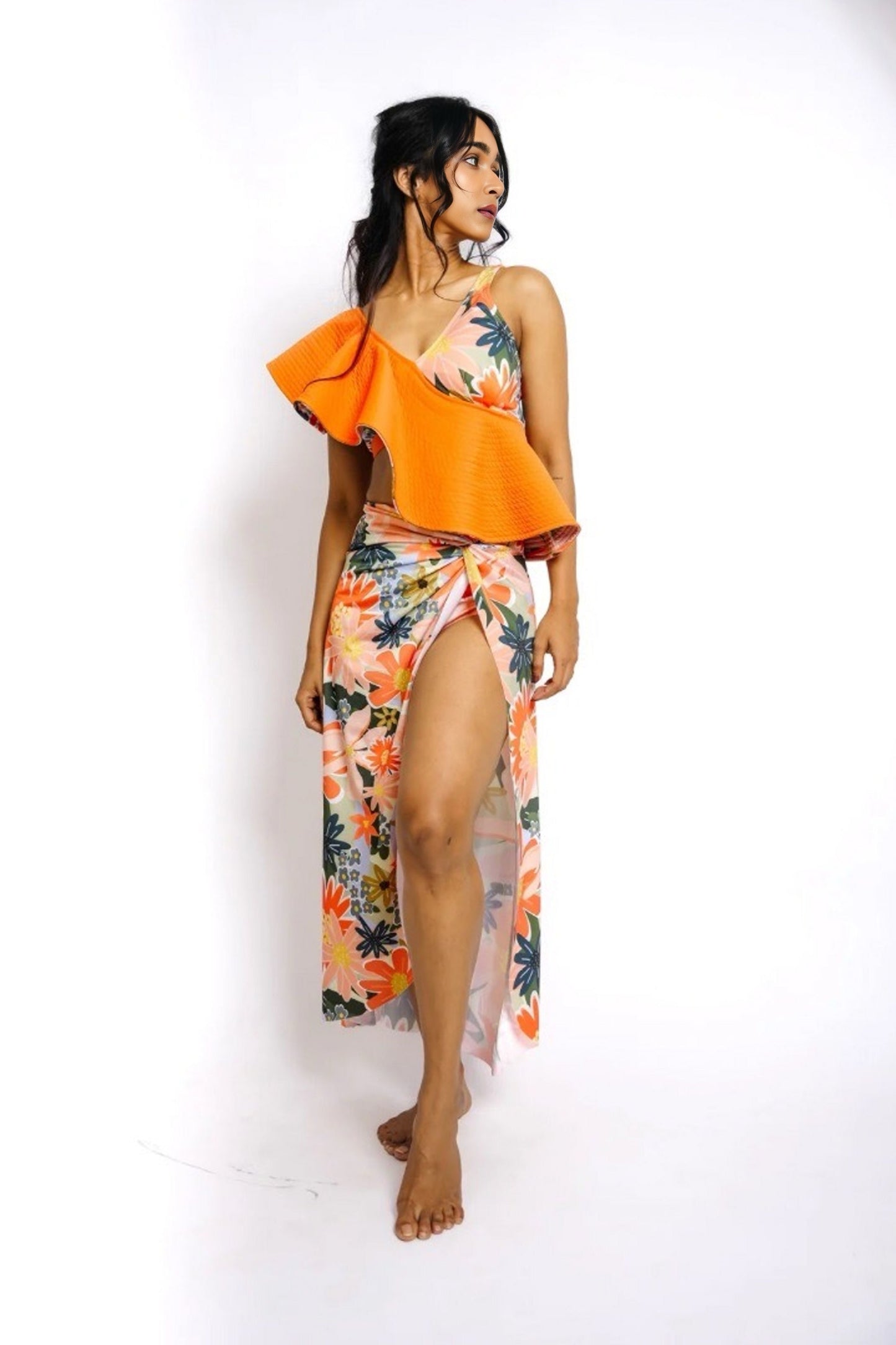 Make Waves with Our 3-Piece Floral Swimwear Set