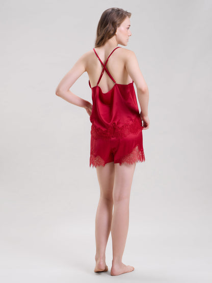 Red Cami Top And Shorts