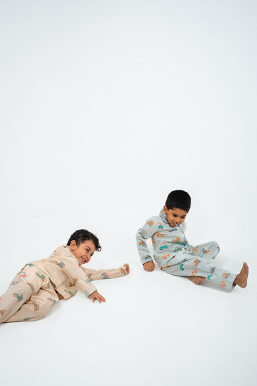 Little Wheels – Hand-Drawn Car Print Night Suit