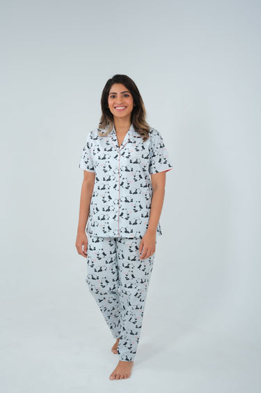 Panda Playtime – Cotton Night Suit for Moms