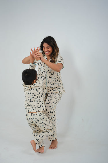 Panda Playtime – Unisex Cotton Night Suit