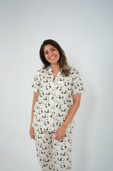 Panda Playtime – Cotton Night Suit for Moms