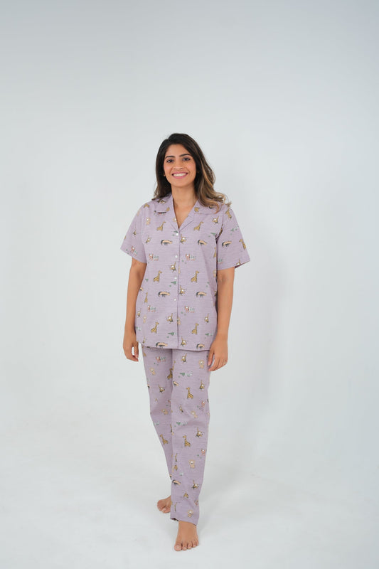 Jungle Jamboree – Women’s Cotton Night Suit
