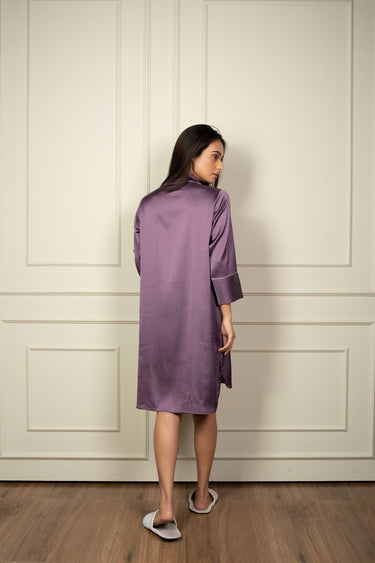Moonlit Charm – Satin Sleep Shirt