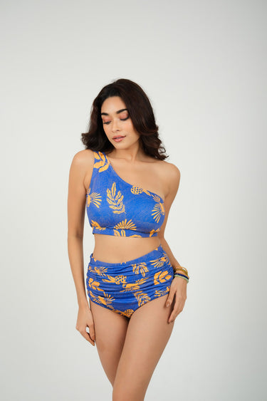 Cobalt Canopy – One-Shoulder Bikini Set