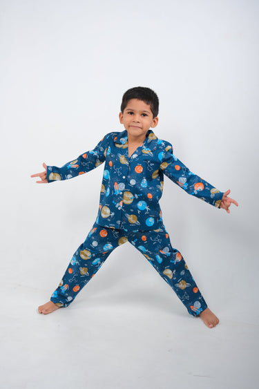 Cosmic Dreamer – Unisex Cotton Night Suit