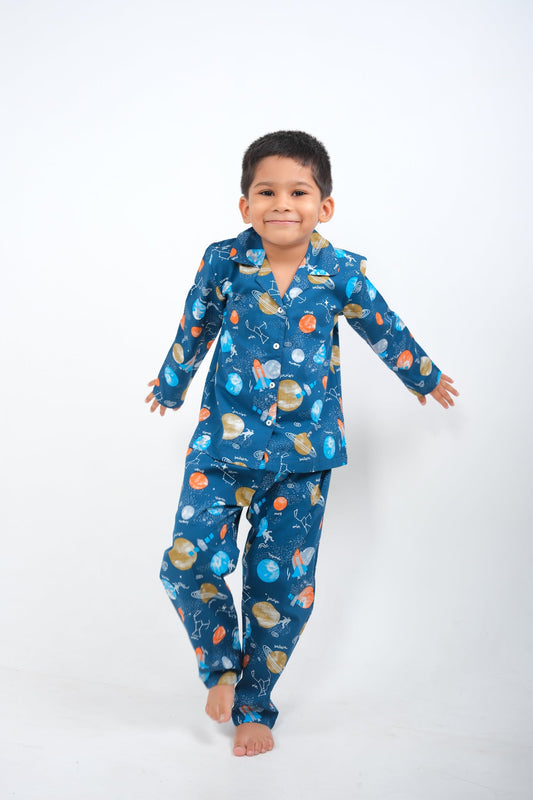 Cosmic Dreamer – Unisex Cotton Night Suit