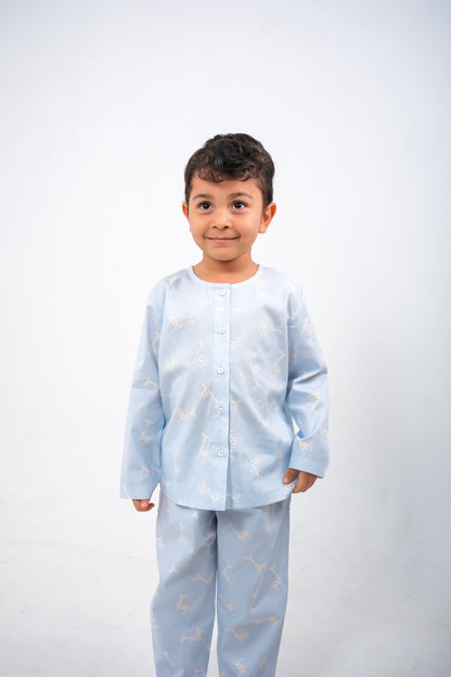 Giraffe Jam – Unisex Cotton Night Suit