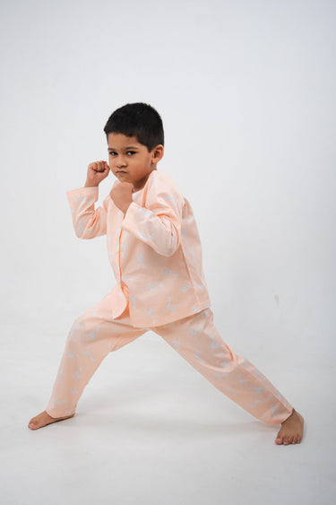 Giraffe Jam – Unisex Cotton Night Suit