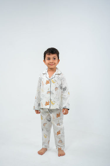 Sky Doodle – Unisex Cotton Night Suit