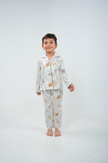 Sky Doodle – Unisex Cotton Night Suit
