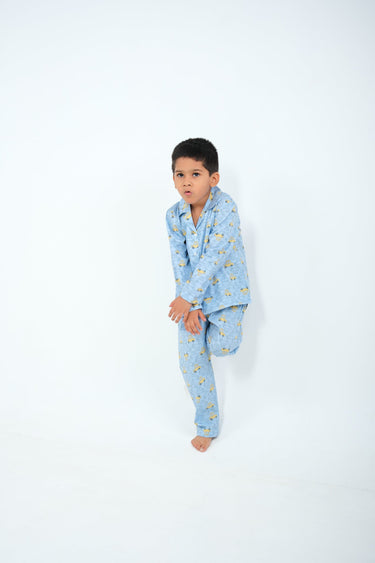 Zoom Zoom – Unisex Cotton Car Print Night Suit