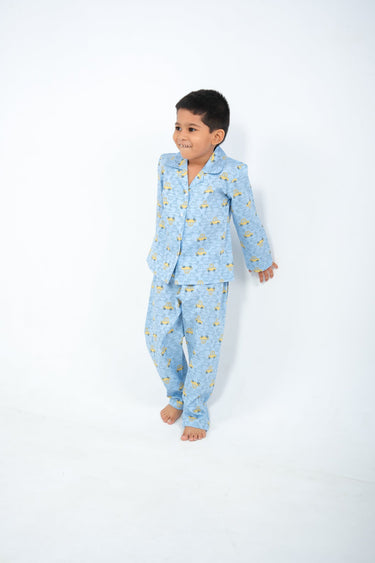 Zoom Zoom – Unisex Cotton Car Print Night Suit