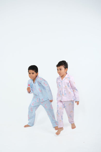Giraffe Parade – Unisex Cotton Night Suit