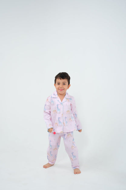 Giraffe Parade – Unisex Cotton Night Suit