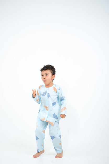 Trunk Tales – Unisex Cotton Elephant Night Suit