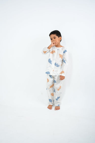 Trunk Tales – Unisex Cotton Elephant Night Suit
