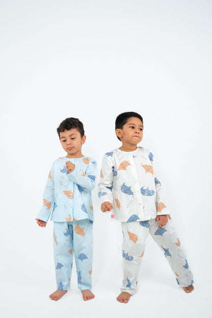 Trunk Tales – Unisex Cotton Elephant Night Suit