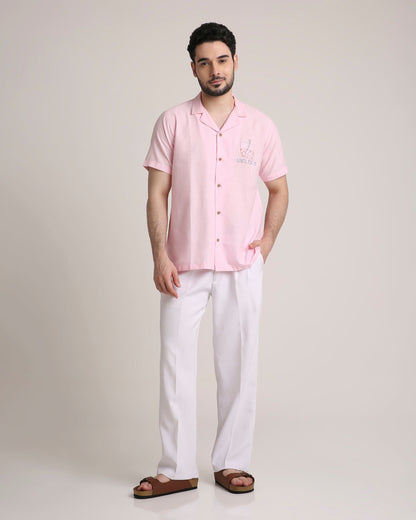 Pink Pour Shirt For Men