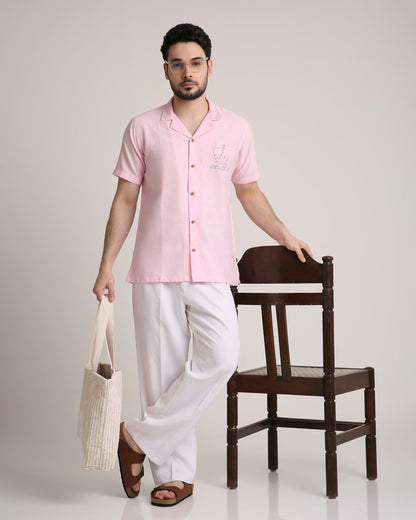 Pink Pour Shirt For Men