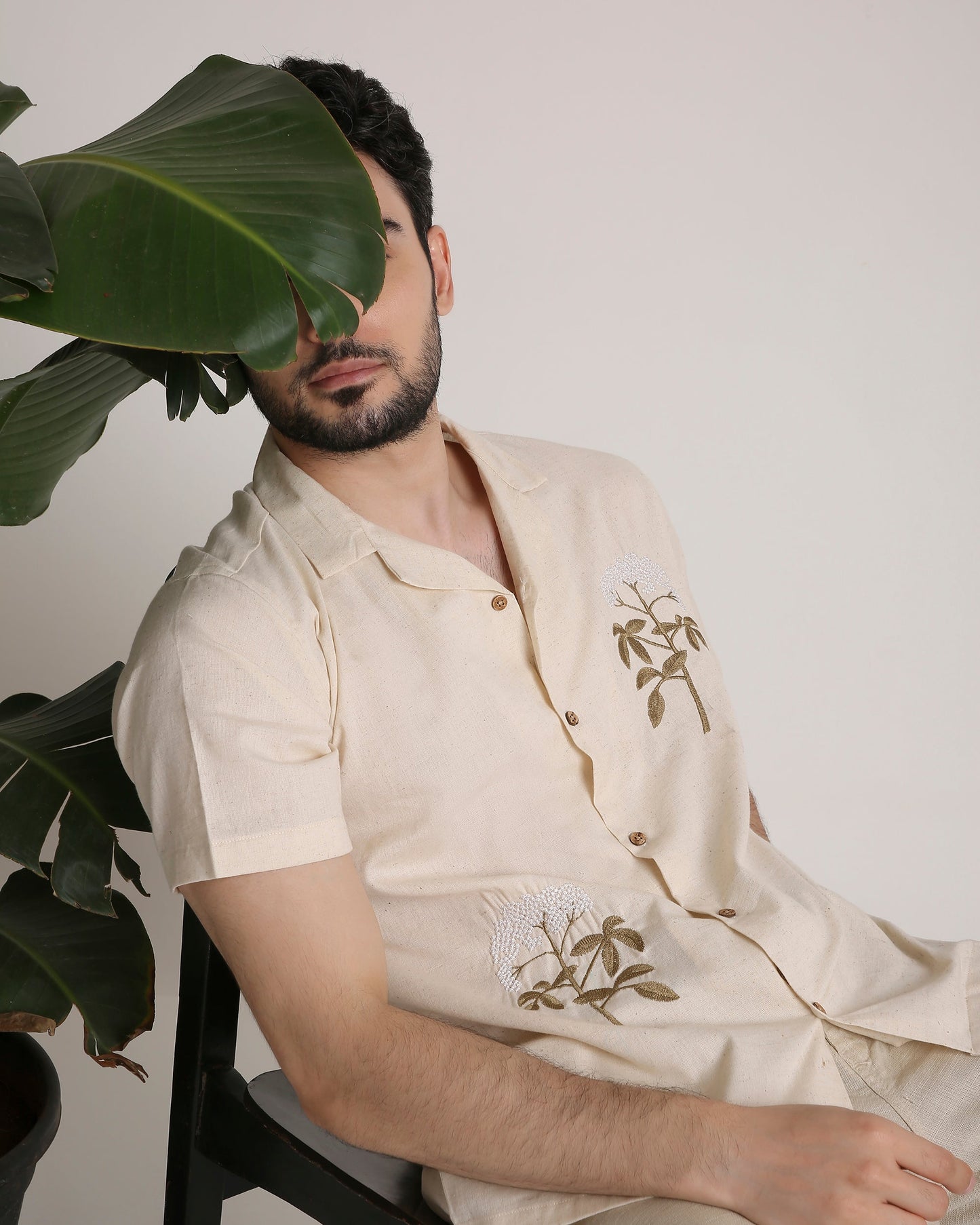 Ivory Bloom Shirt For Men