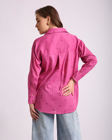Fuchsia Whisper Shirt For Women