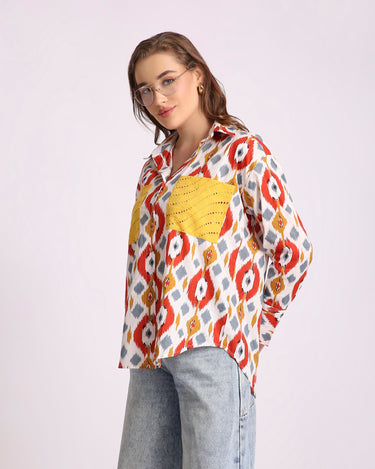 Sunset Ikat Shirt For Women