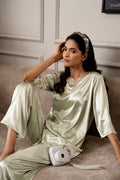 Mint Green Superior Satin Lounger Set