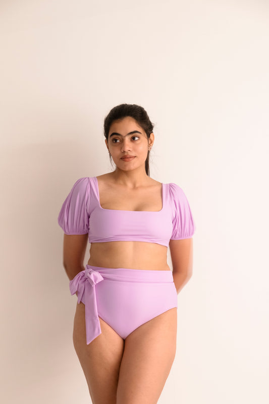 Midi Tie-up Bottom - Lilac