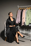 Slip Dress & Robe - Noire