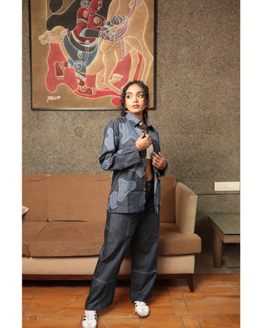 Women Denim Patch Shirt