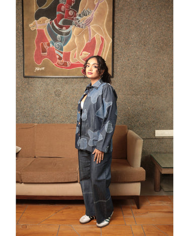 Women Denim Patch Shirt