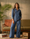 Women Denim Abstract Shirt