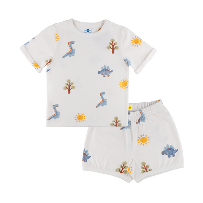 Organic Tee & Shorts Co-ord Set | Hand-Block Printed