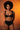 Black Ruched Bikini With High-Waist Bottoms