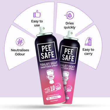 Pee Safe Floral 75ML Toilet Seat Sanitizer Spray