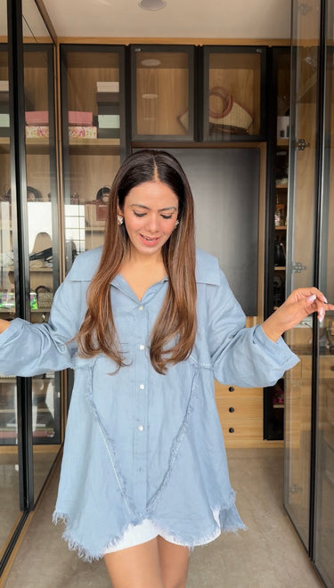 Muffu Fringe Shirt Dress