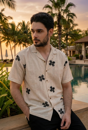 Petal Stitch Shirt For Men