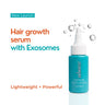 Hair growth serum with exosomes on a white background