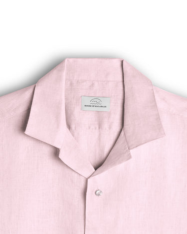Pink Cuban Collar Shirt