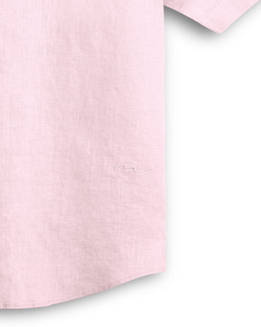 Pink Cuban Collar Shirt
