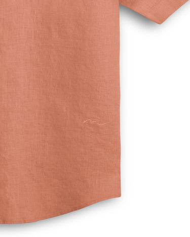 Terracotta Cuban Collar Shirt