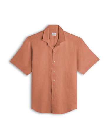 Terracotta Cuban Collar Shirt
