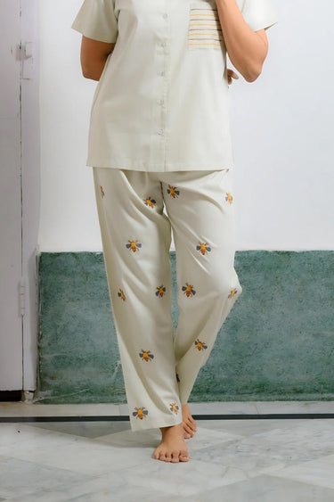 Bumblebee Hand-Embroidered Nightsuit