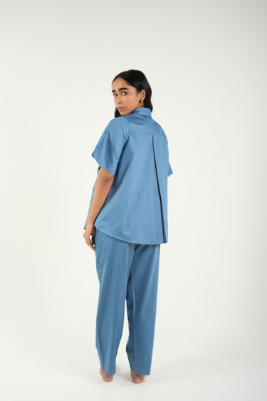 Indigo Bloom – Cotton Co-Ord Set