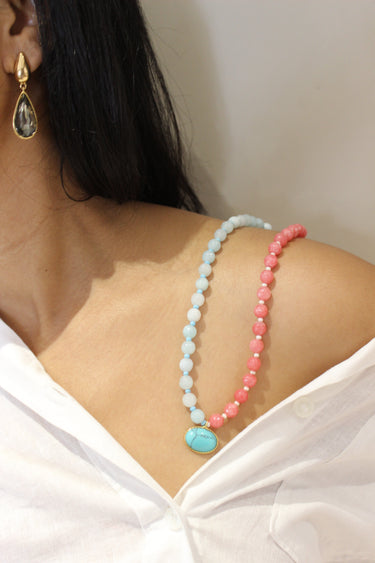 Melon Margarita Beaded Necklace