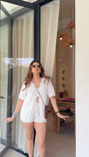 Allegro Knit Co-ord Set - White